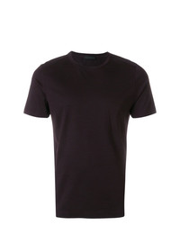 Мужская темно-пурпурная футболка с круглым вырезом от Prada