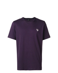Мужская темно-пурпурная футболка с круглым вырезом от Ps By Paul Smith