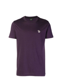 Мужская темно-пурпурная футболка с круглым вырезом от Ps By Paul Smith