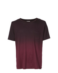 Мужская темно-пурпурная футболка с круглым вырезом от Saint Laurent