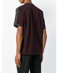 Мужская темно-пурпурная футболка с круглым вырезом от Prada