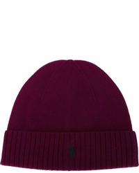 Мужская темно-пурпурная шапка от Polo Ralph Lauren