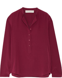 Темно-пурпурная шелковая блузка от Stella McCartney