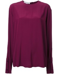 Темно-пурпурная шелковая блузка от Stella McCartney