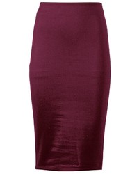 Темно-пурпурная юбка-карандаш