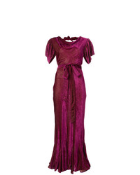 Темно-пурпурное вечернее платье от ATTICO