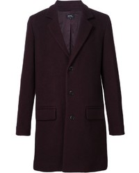 Темно-пурпурное длинное пальто от A.P.C.