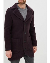 Темно-пурпурное длинное пальто от Elijah & Sims