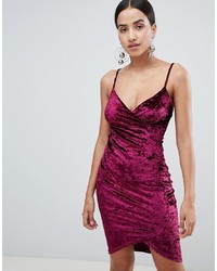Темно-пурпурное облегающее платье от AX Paris