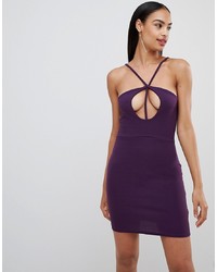 Темно-пурпурное облегающее платье от Missguided