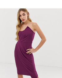 Темно-пурпурное облегающее платье от Missguided