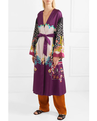 Женское темно-пурпурное пальто дастер от Etro