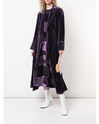 Женское темно-пурпурное пальто дастер от Roksanda