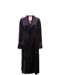 Женское темно-пурпурное пальто дастер от Roksanda