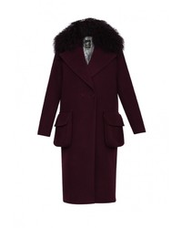 Женское темно-пурпурное пальто от Anastasya Barsukova
