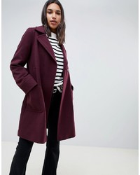 Женское темно-пурпурное пальто от ASOS DESIGN