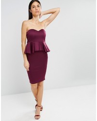 Темно-пурпурное платье-миди от AX Paris