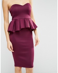 Темно-пурпурное платье-миди от AX Paris