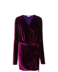 Темно-пурпурное платье прямого кроя от ATTICO
