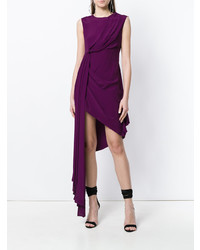 Темно-пурпурное платье прямого кроя от Off-White