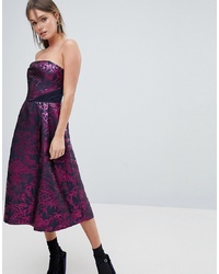 Темно-пурпурное платье с пышной юбкой с принтом от Oasis