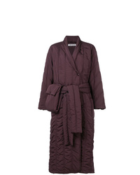 Женское темно-пурпурное стеганое пальто от Henrik Vibskov