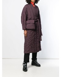 Женское темно-пурпурное стеганое пальто от Henrik Vibskov
