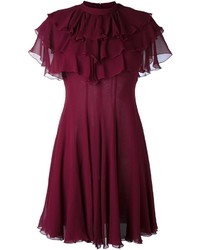 Темно-пурпурное шелковое платье от Giambattista Valli