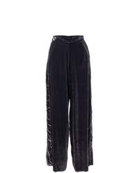 Темно-пурпурные бархатные широкие брюки от Aviu
