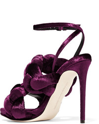 Женские темно-пурпурные босоножки от Marco De Vincenzo
