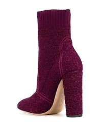 Темно-пурпурные ботильоны от Gianvito Rossi