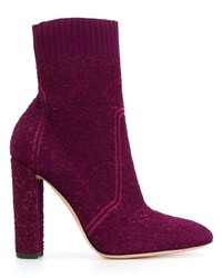 Темно-пурпурные ботильоны от Gianvito Rossi