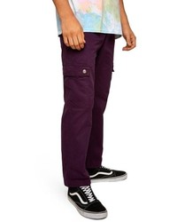 Темно-пурпурные брюки карго