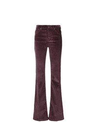 Темно-пурпурные брюки-клеш от Jacob Cohen