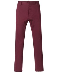 Темно-пурпурные брюки чинос от DSQUARED2