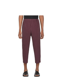 Темно-пурпурные брюки чинос от Homme Plissé Issey Miyake