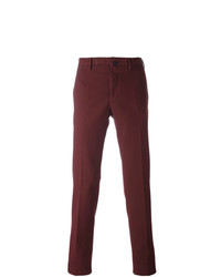 Темно-пурпурные брюки чинос от Incotex