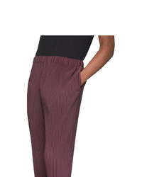 Темно-пурпурные брюки чинос от Homme Plissé Issey Miyake