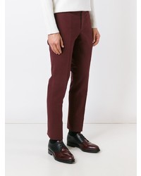 Темно-пурпурные брюки чинос от Incotex