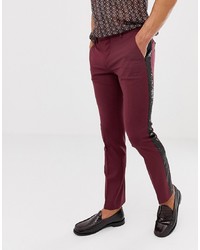 Темно-пурпурные брюки чинос от Twisted Tailor