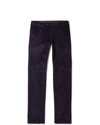 Темно-пурпурные вельветовые брюки чинос от Canali