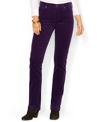 Темно-пурпурные вельветовые джинсы скинни