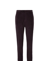 Мужские темно-пурпурные вельветовые классические брюки от Canali
