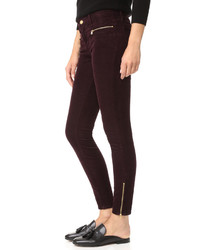 Темно-пурпурные вельветовые узкие брюки от J Brand