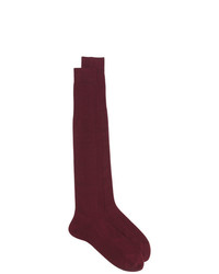 Мужские темно-пурпурные вязаные носки от Fashion Clinic Timeless