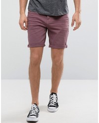 Мужские темно-пурпурные джинсовые шорты от Asos