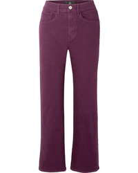 Темно-пурпурные джинсы-клеш от 3x1