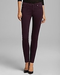 Темно-пурпурные джинсы скинни