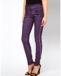 Темно-пурпурные джинсы скинни от Asos