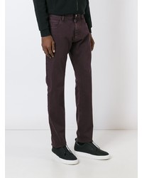 Мужские темно-пурпурные джинсы от Z Zegna